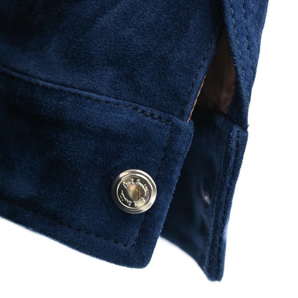 PAUL SMITH Men's Blue Suede Casual Jacket Size L - Picture 10 of 10